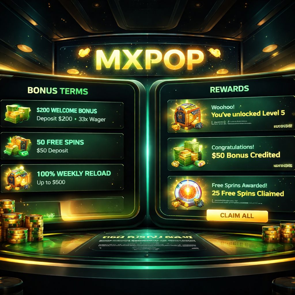 Promociones de casino MXPOP y mecánicas de bonos