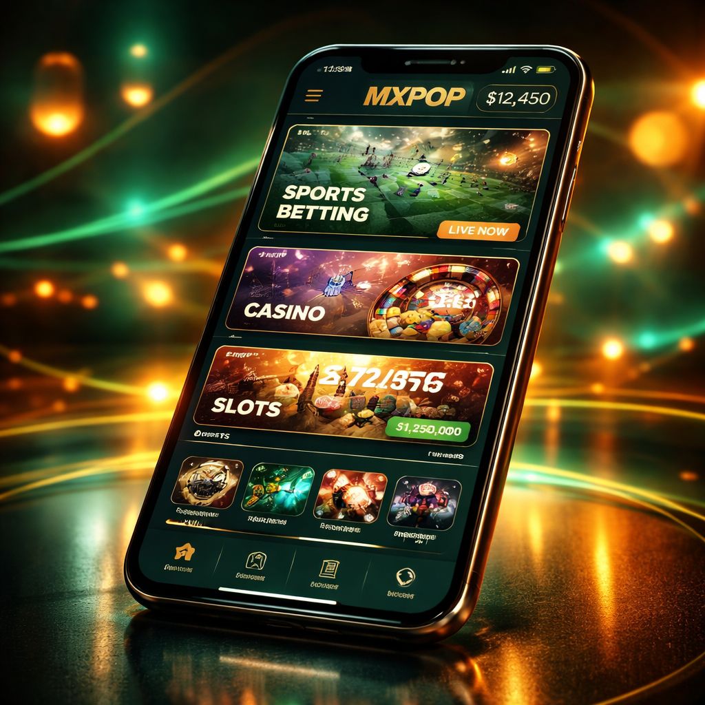 Interfaz de la app MXPOP para usuarios móviles en México
