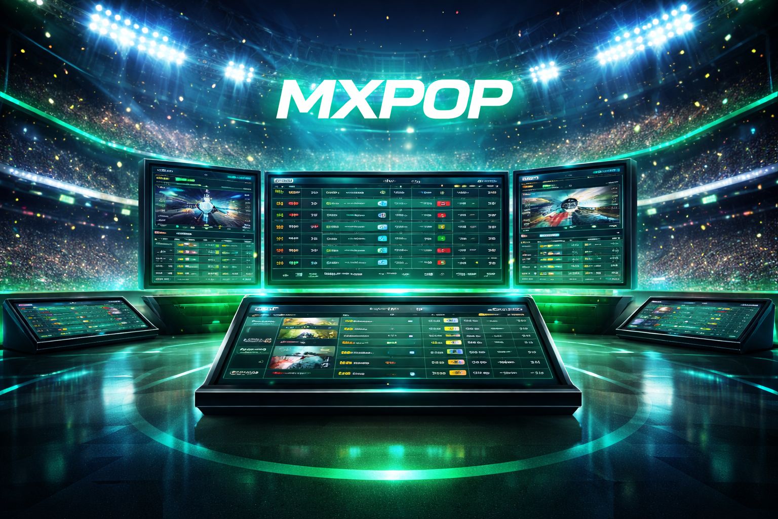 Interfaz de apuestas deportivas MXPOP con mercados dinámicos de partidos