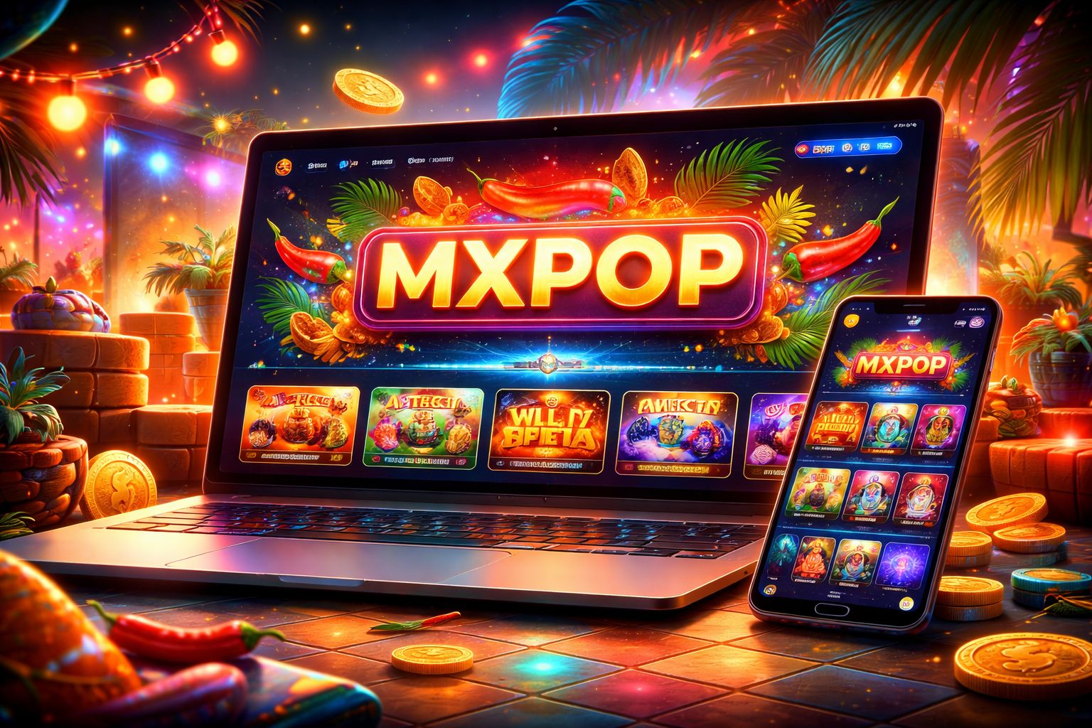 Pantalla principal de juego de MXPOP Casino para jugadores en México
